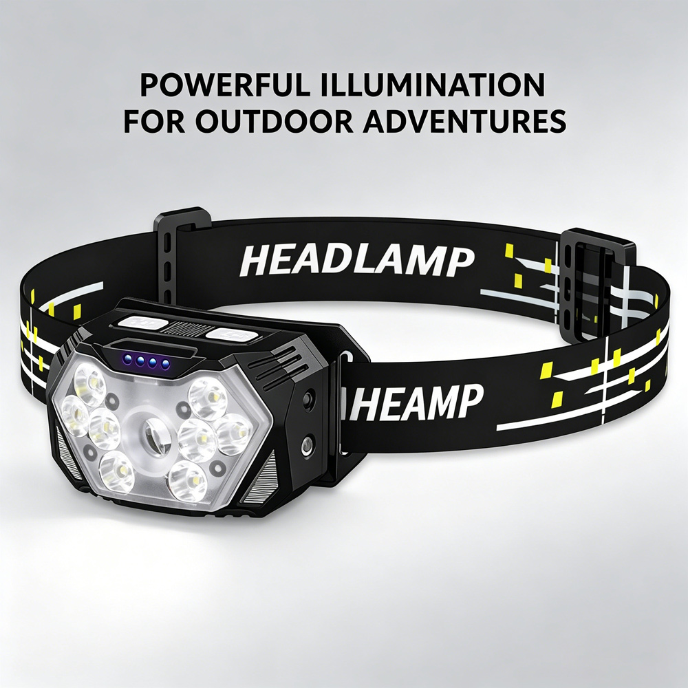 Outdoor Camping Jobs - مصباح رأس LED مقاوم للماء مع