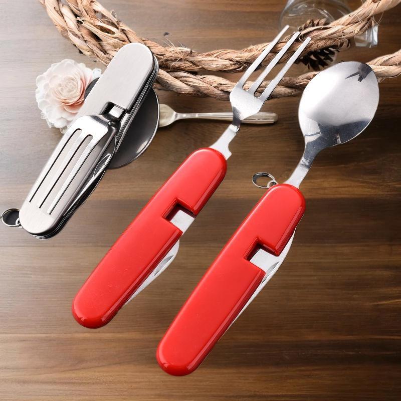 Camp Utensil Set - مجموعة أدوات التخييم القابلة للطي -