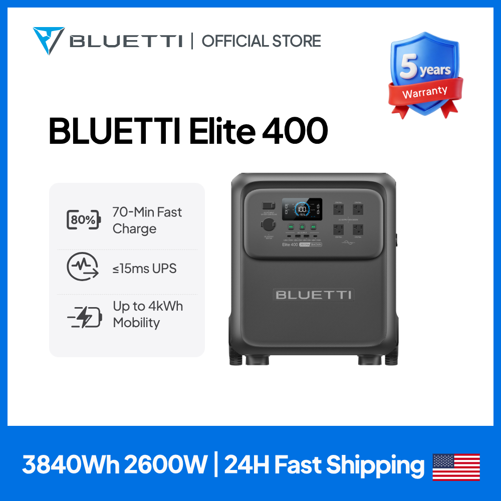 Outdoor Camping Van - محطة طاقة شمسية BLUETTI Elite 400