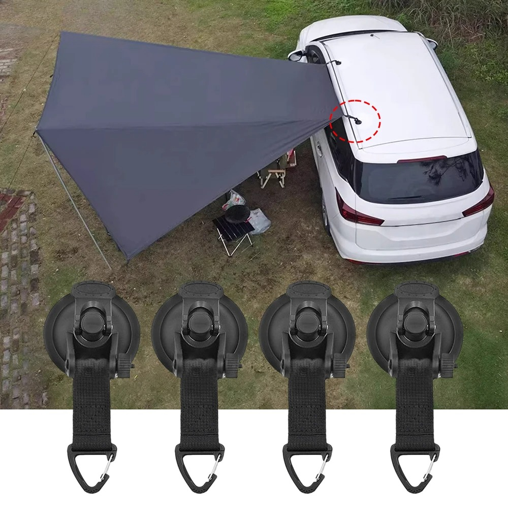 Outdoor Camping Van Tent - 2/4 قطع مشبك شفط لخيمة السيارة،