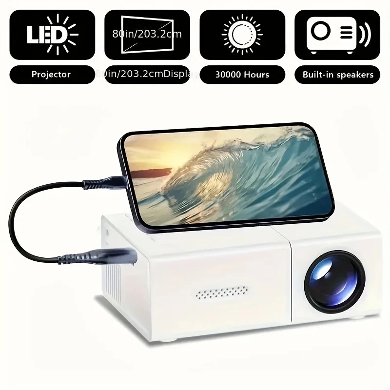 Outdoor Camping Movies - جهاز عرض LED صغير بدقة 1080