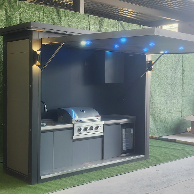 Outdoor Camping Kitchen Setup - كابينة مطبخ خارجية محمولة مقاومة للماء