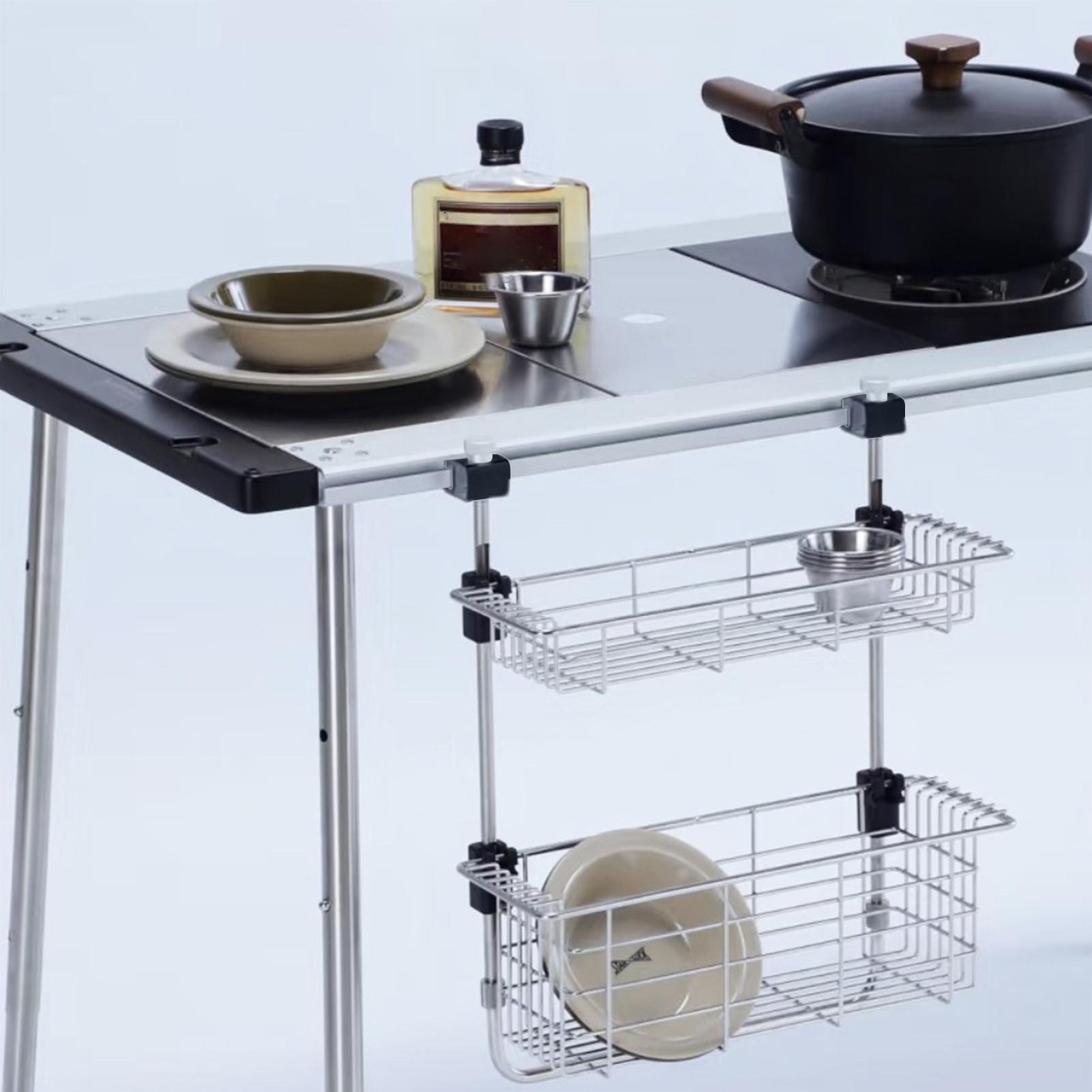 Outdoor Camping Kitchen Setup - مشبك منزلق لطاولة التخييم ملحقات إعداد