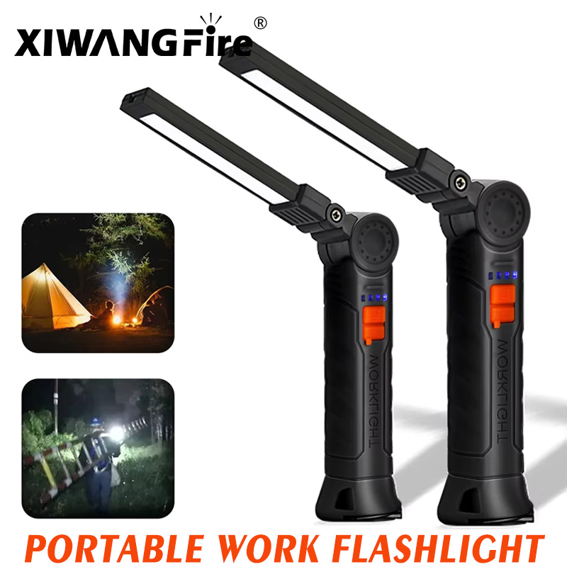 Outdoor Camping Jobs - مصباح يدوي LED قابل لإعادة الشحن،