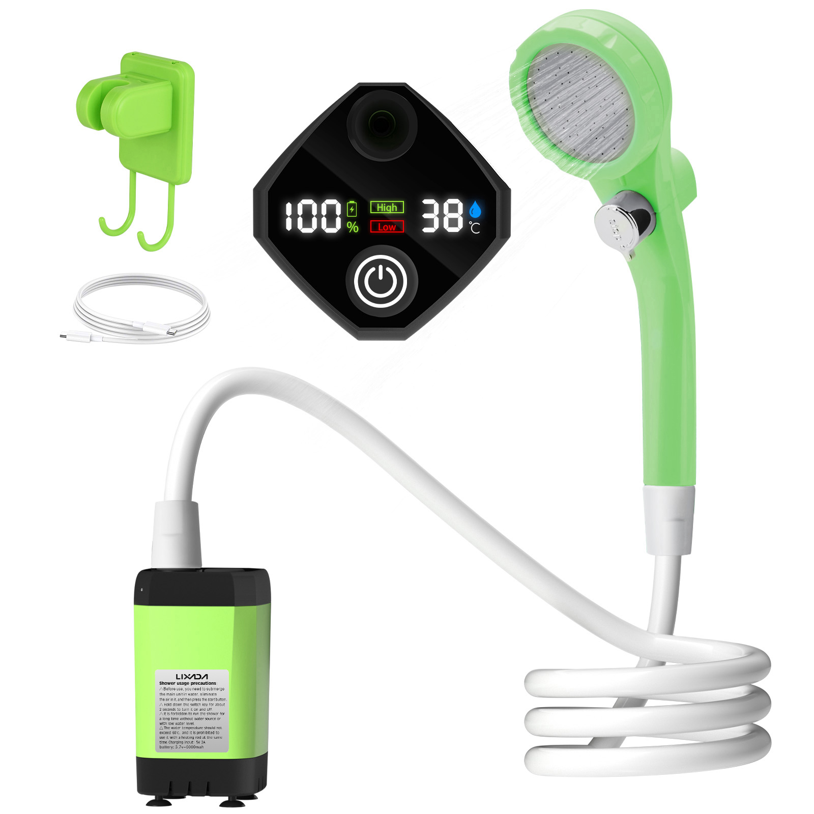 Camp Utensil Set - Lixada 6000mAh المحمولة التخييم دش مضخة