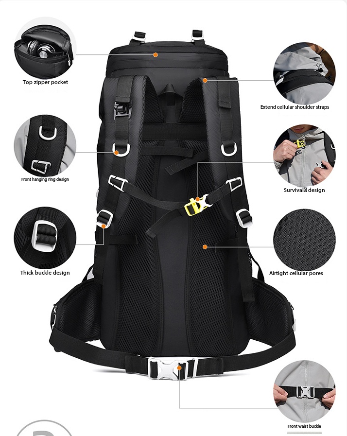حقيبة ظهر احترافية للتنزه سعة  - مراجعة Outdoor Camping Backpack وسعره