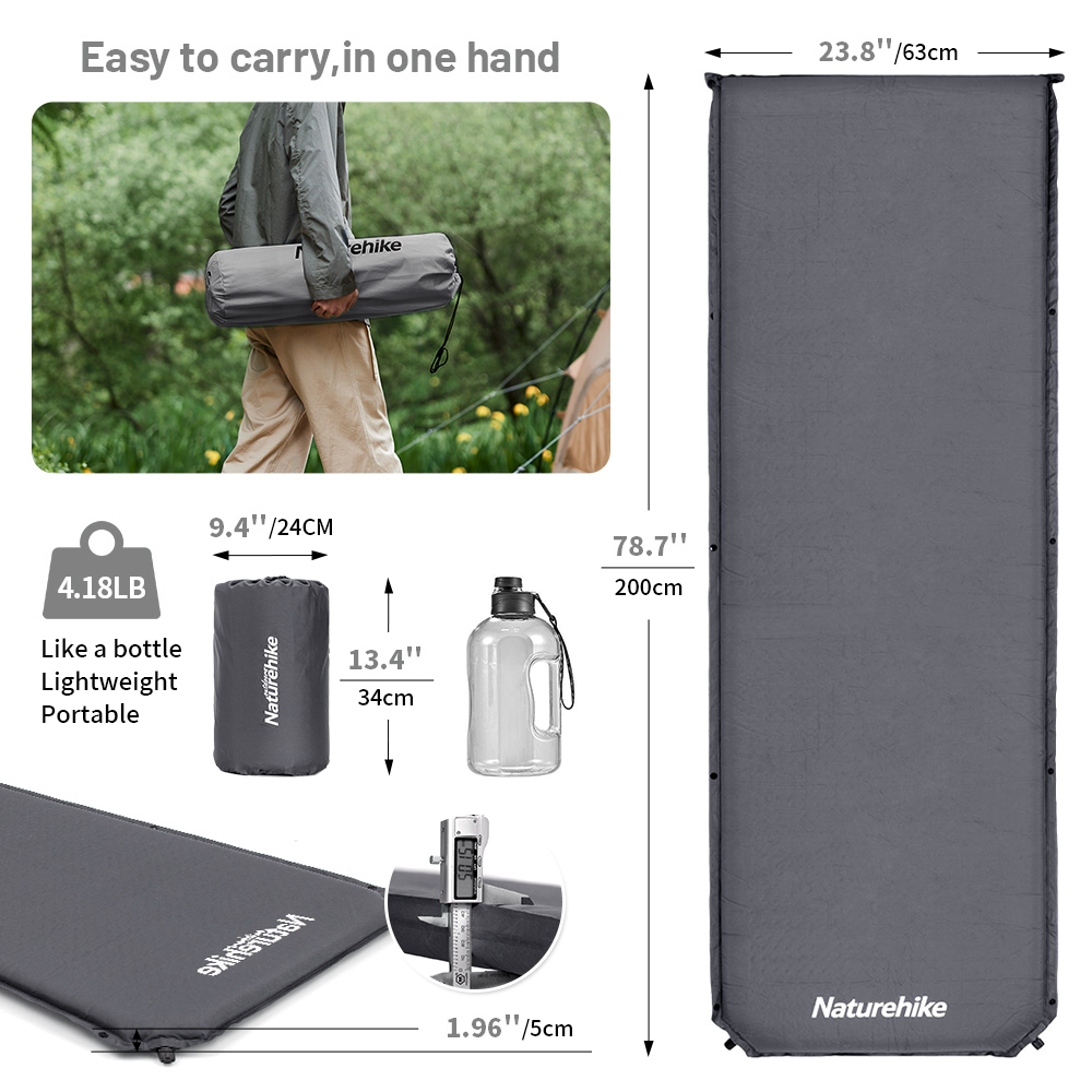 Naturehike الذاتي تضخيم فراش D - مراجعة Outdoor Camping Rug وسعره