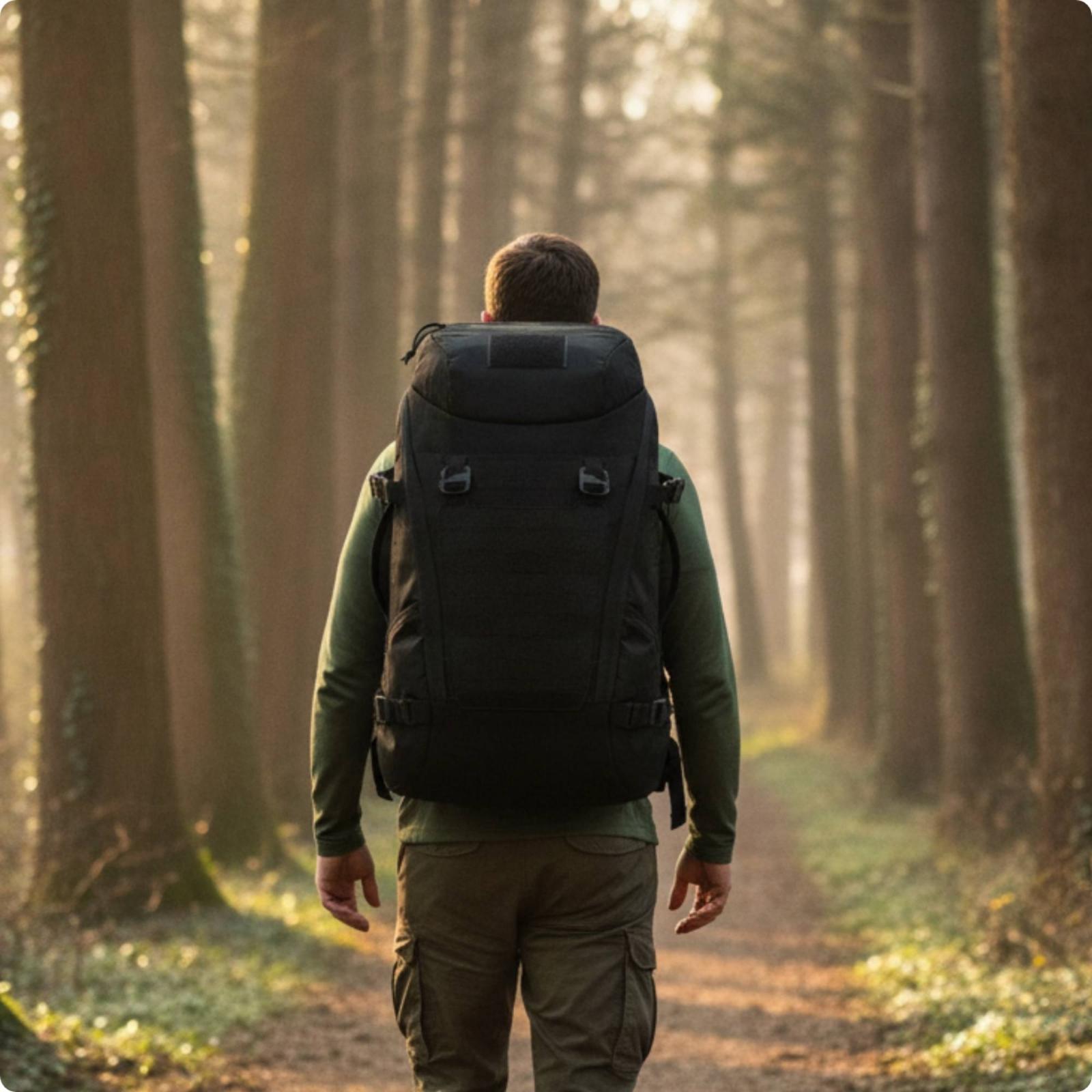 حقيبة ظهر للتنزه مع أحزمة ضغط، - مراجعة Outdoor Camping Backpack وسعره