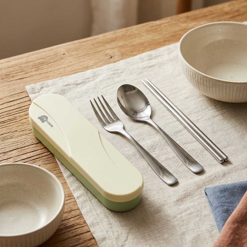 طقم أدوات مائدة محمول من الفول - مراجعة Camp Utensil Set وسعره