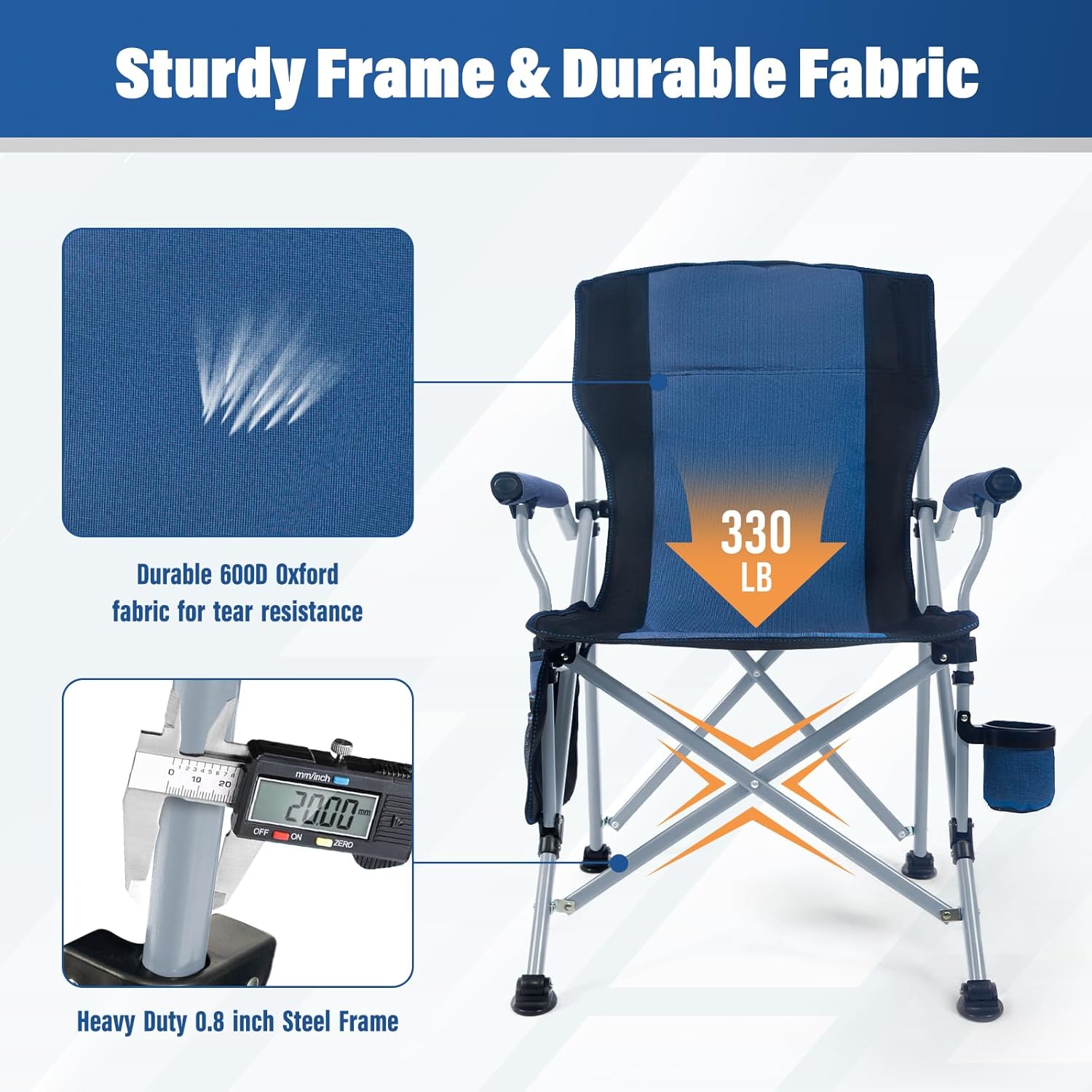 كرسي تخييم محمول قابل للطي للا - مراجعة Outdoor Camping Recliner Chairs وسعره