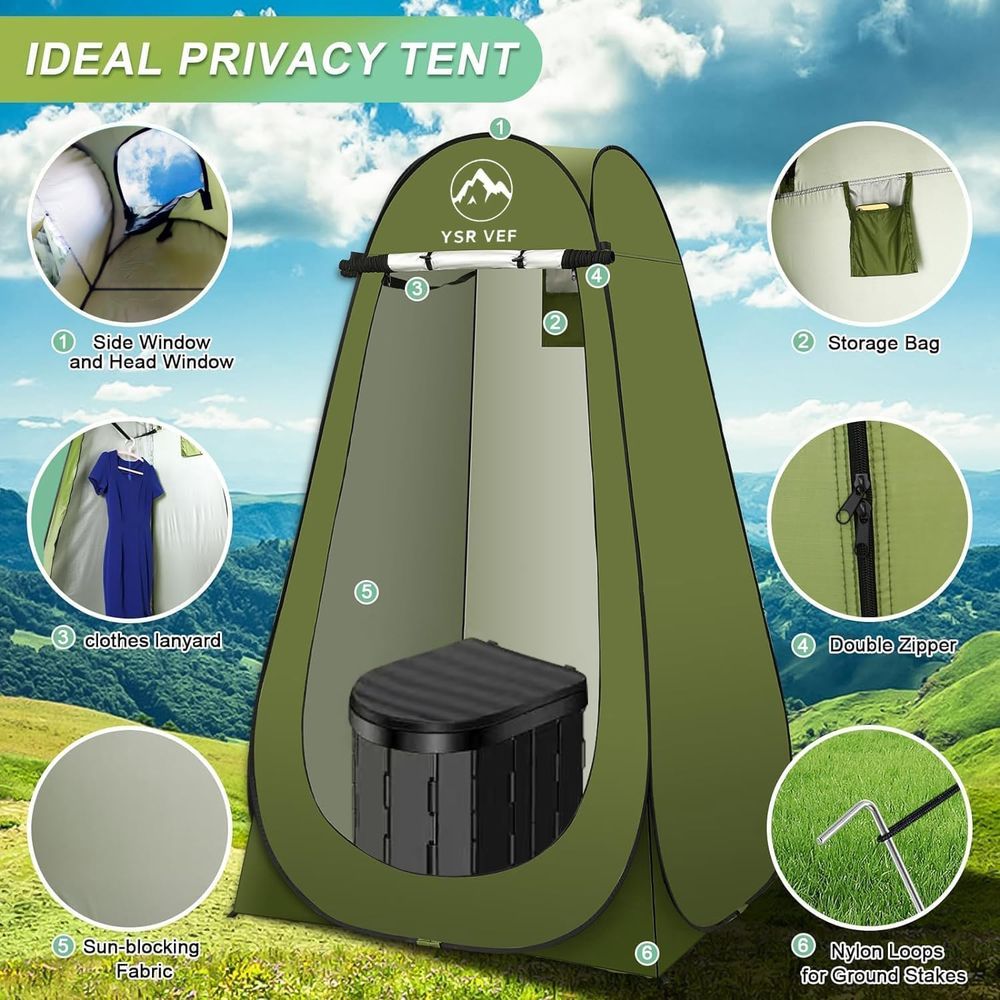 طقم مرحاض متنقل، مرحاض للتخييم - مراجعة Outdoor In Camping وسعره