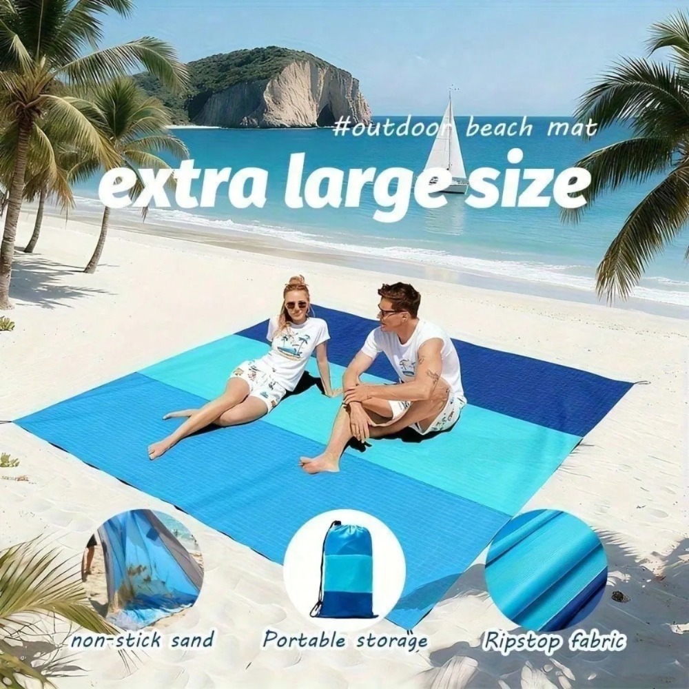 سجادة شاطئ خفيفة الوزن كبيرة ا - مراجعة Outdoor Camping Rug وسعره