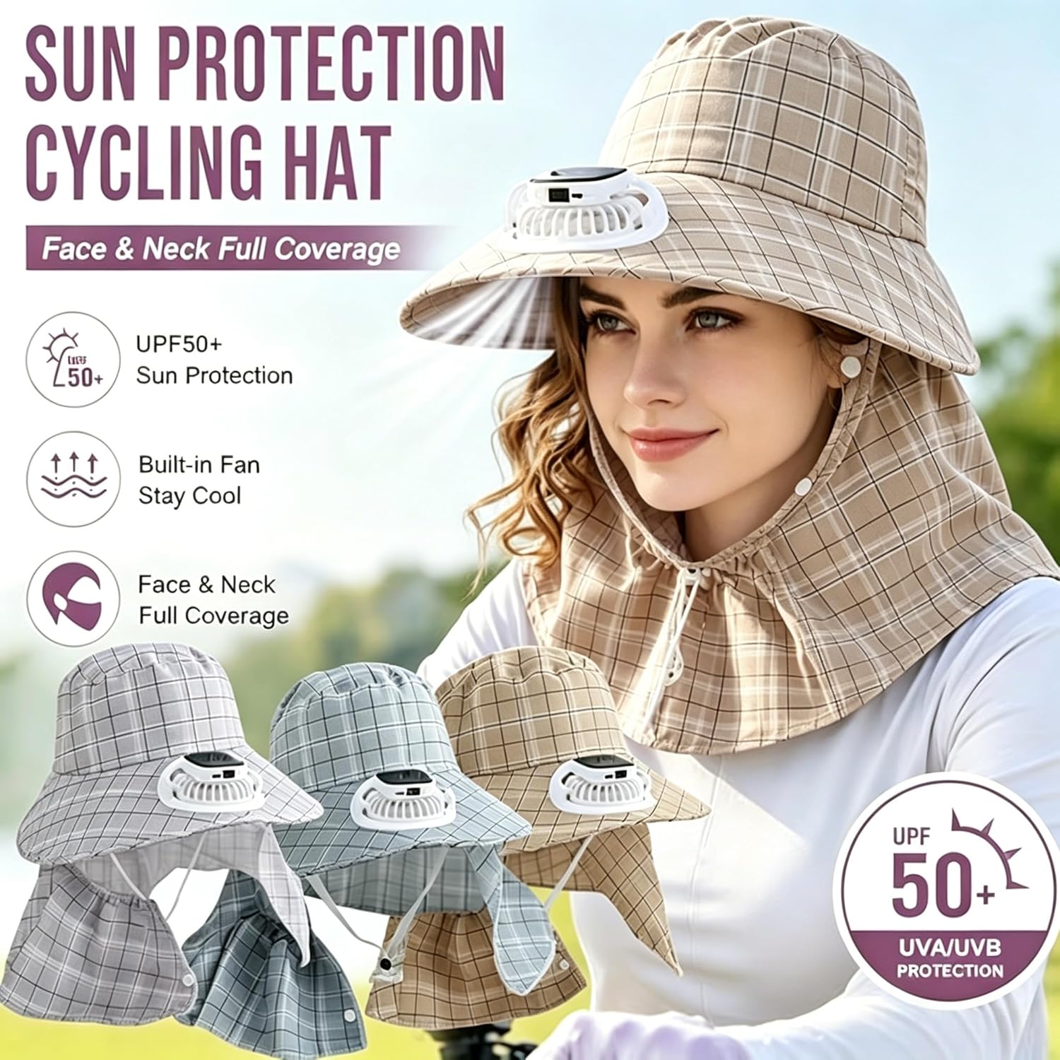 قبعة بمروحة تعمل بالطاقة الشمس - مراجعة Outdoor Camping Fans وسعره