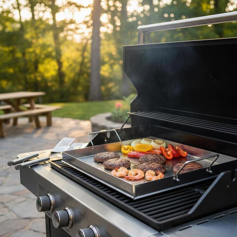 شواية مسطحة عالمية مقاس 18x16  - مراجعة Outdoor Camping Activities وسعره