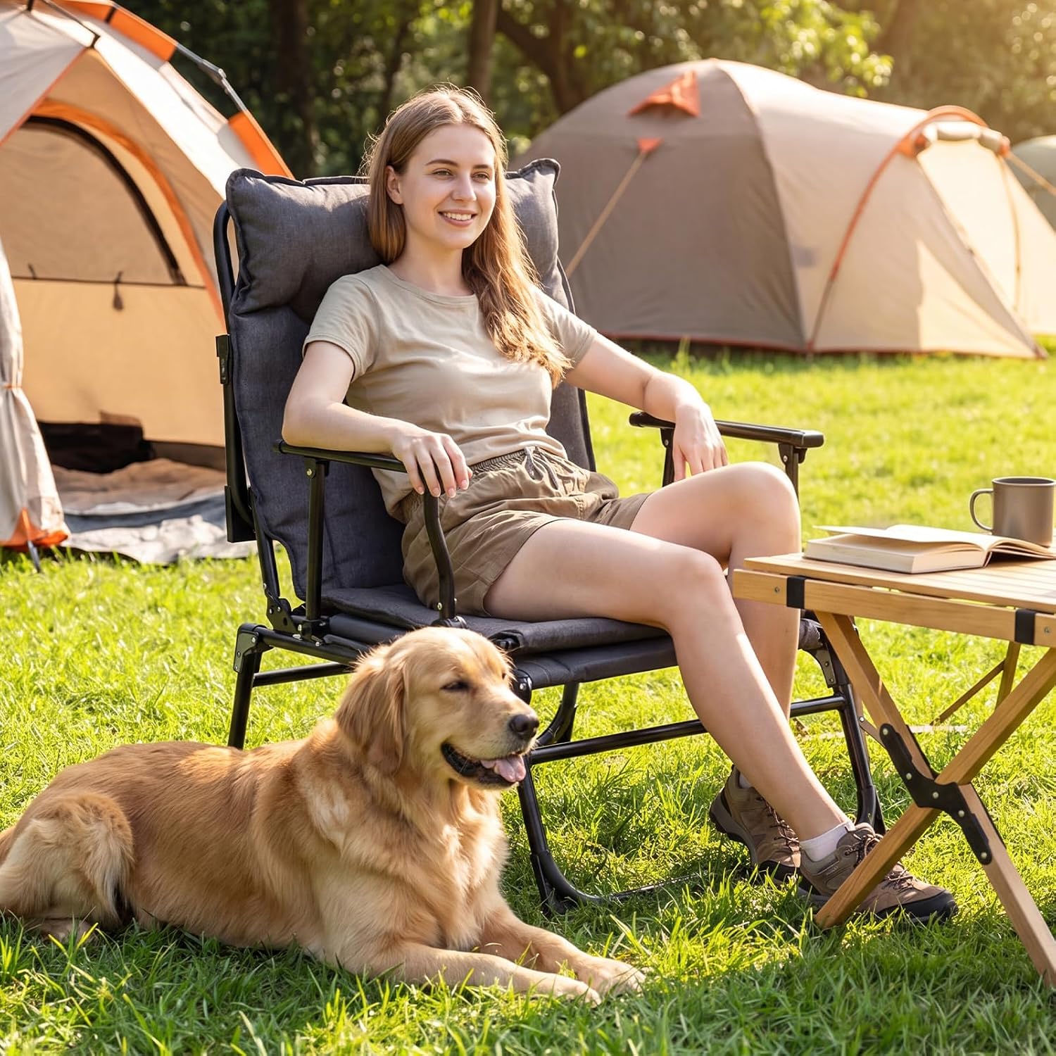 مجموعة كراسي استرخاء قابلة للط - مراجعة Outdoor Camping Recliner Chairs وسعره