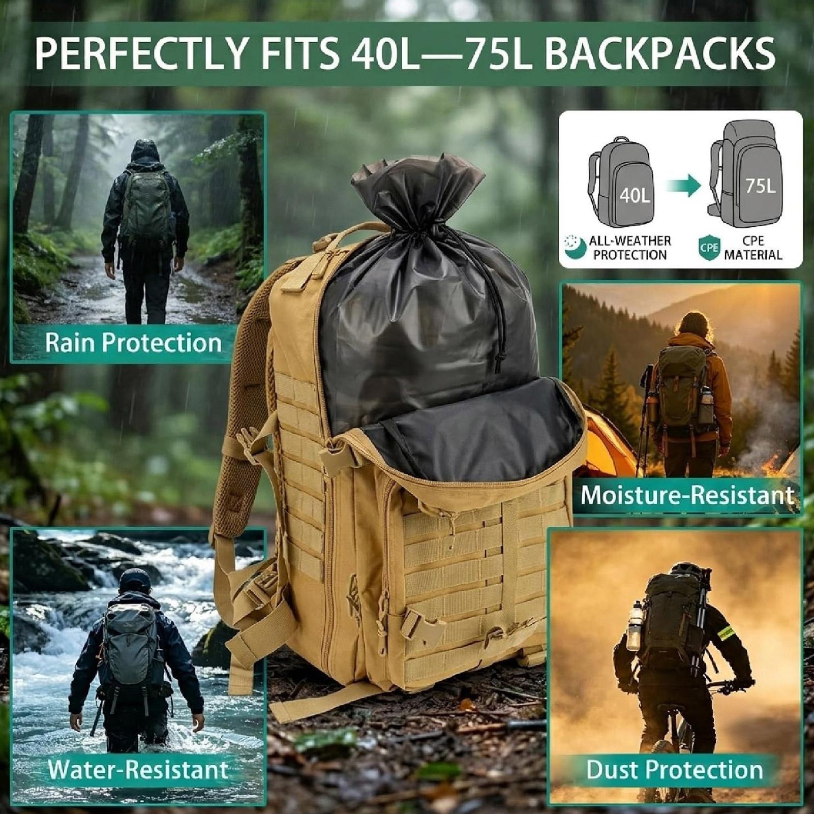 بطانة حقيبة ظهر مقاومة للماء،  - مراجعة Outdoor Camping Backpack وسعره