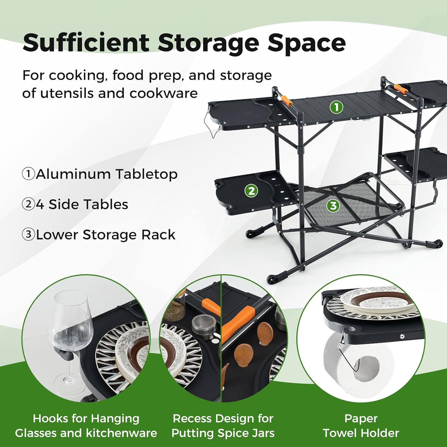 طاولة طهي محمولة قابلة للطي لل - مراجعة Outdoor Camping Kitchen Setup وسعره