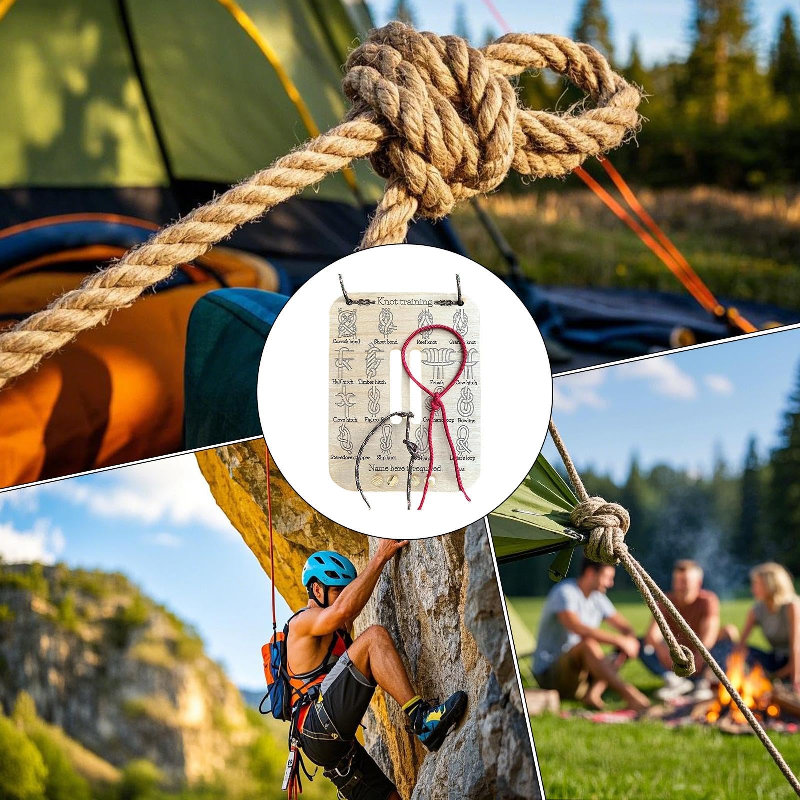 لوح تدريب إبداعي لربط الأربطة، - مراجعة Outdoor Camping Ideas For Adults وسعره