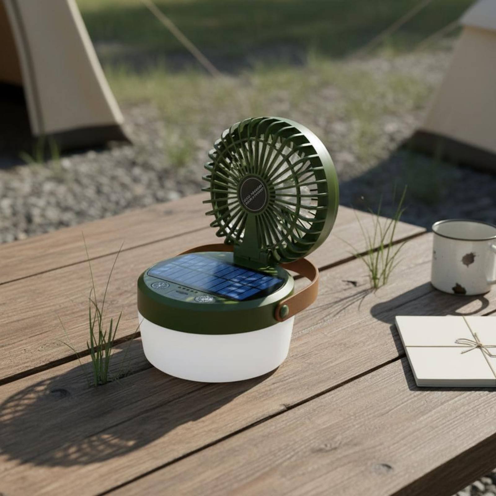 مروحة تخييم تعمل بالطاقة الشمس - مراجعة Outdoor Camping Fans وسعره