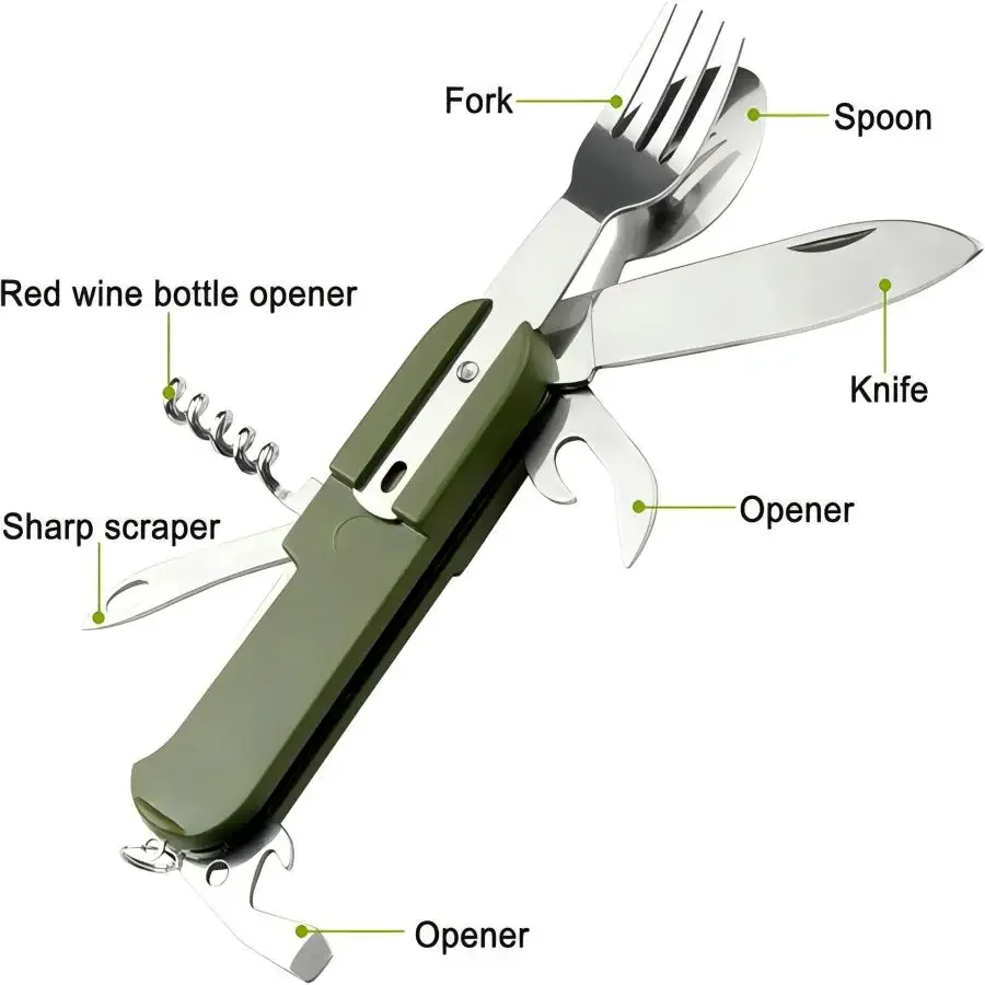 معدات التخييم: طقم سفر 5 في 1  - مراجعة Camp Utensil Set وسعره
