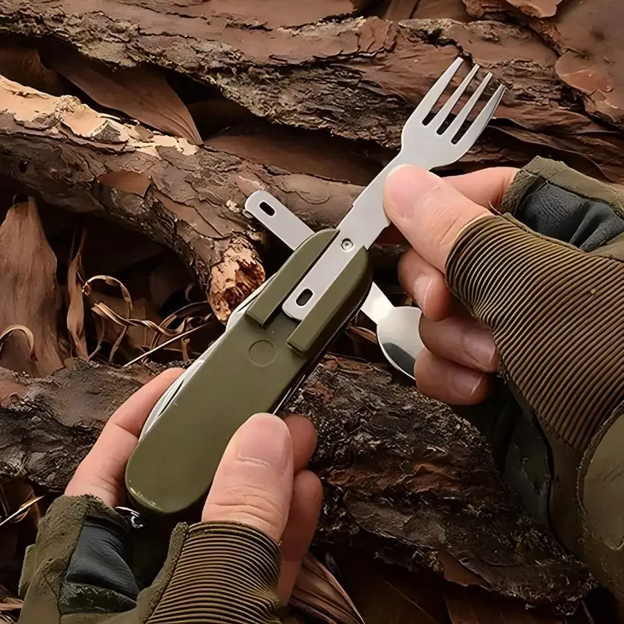 معدات التخييم: طقم سفر 5 في 1  - مراجعة Camp Utensil Set وسعره