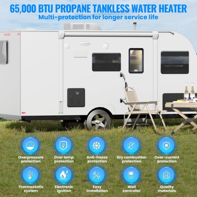 سخان مياه محمول يعمل بالغاز 12 - مراجعة Outdoor Camping Gas Heater وسعره