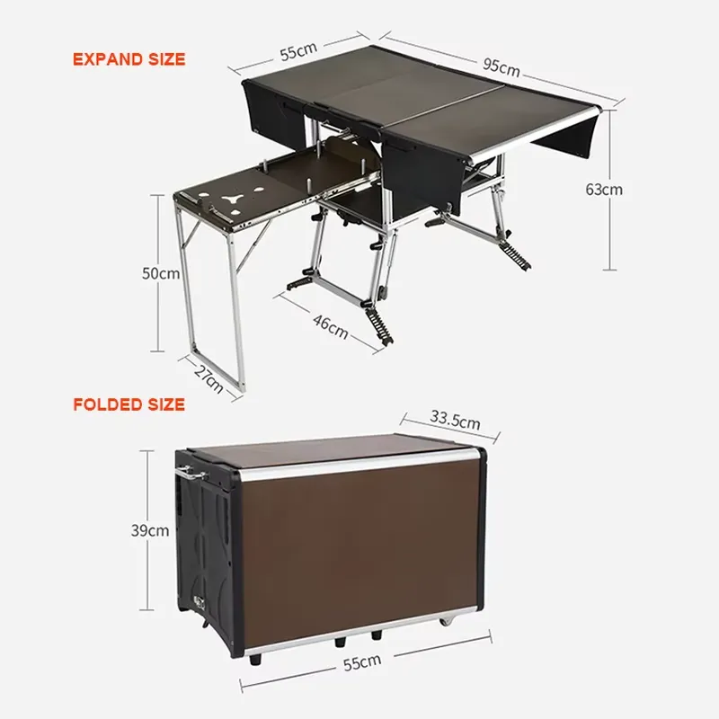 صندوق مطبخ تخييم مريح لتجهيز ا - مراجعة Outdoor Camping Kitchen Setup وسعره