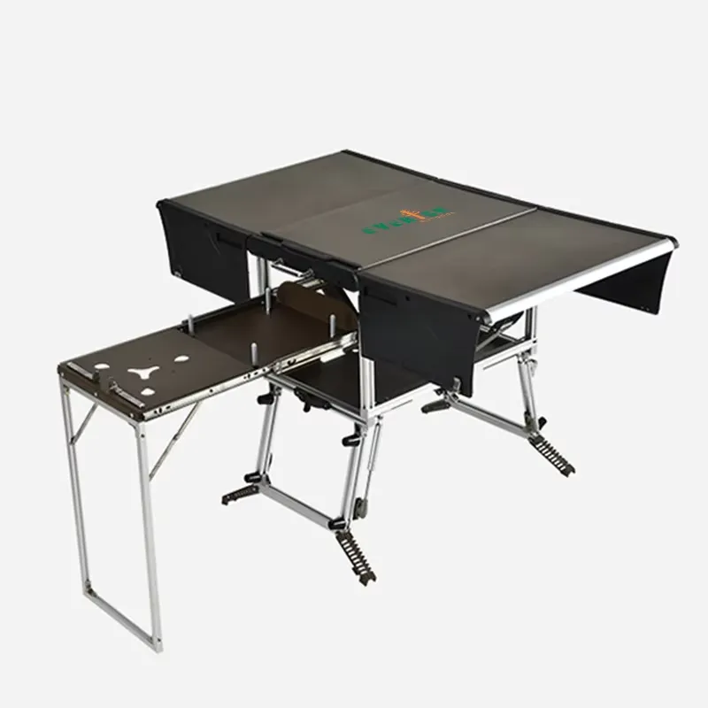 صندوق مطبخ تخييم مريح لتجهيز ا - مراجعة Outdoor Camping Kitchen Setup وسعره