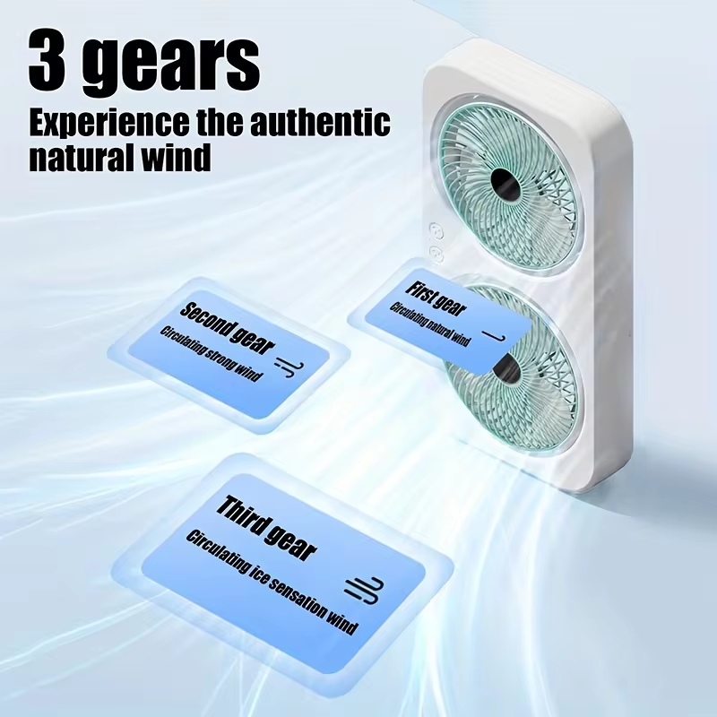 مروحة USB مزدوجة الرأس قابلة ل - مراجعة Outdoor Camping Fans وسعره