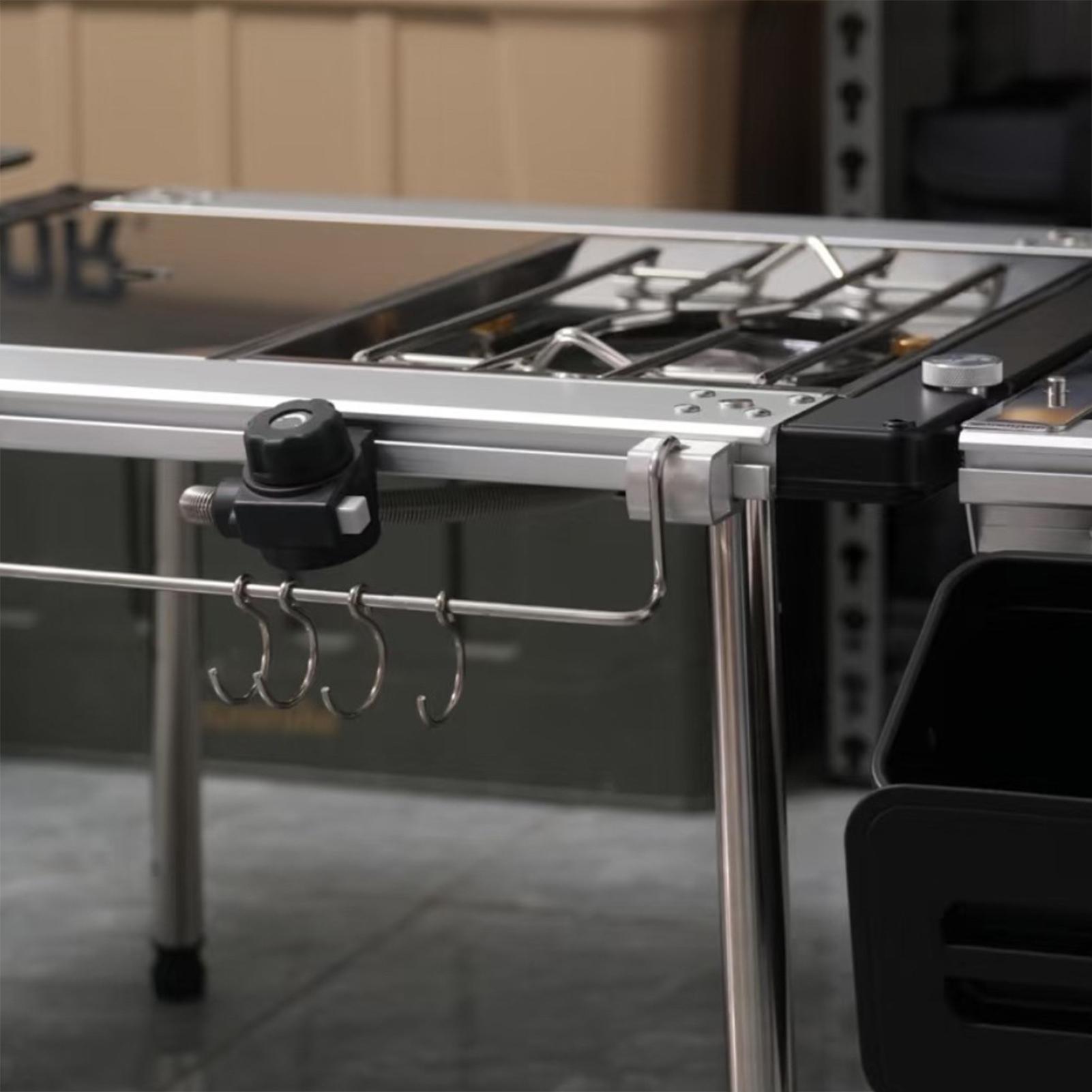 مشبك منزلق لطاولة التخييم ملحق - مراجعة Outdoor Camping Kitchen Setup وسعره