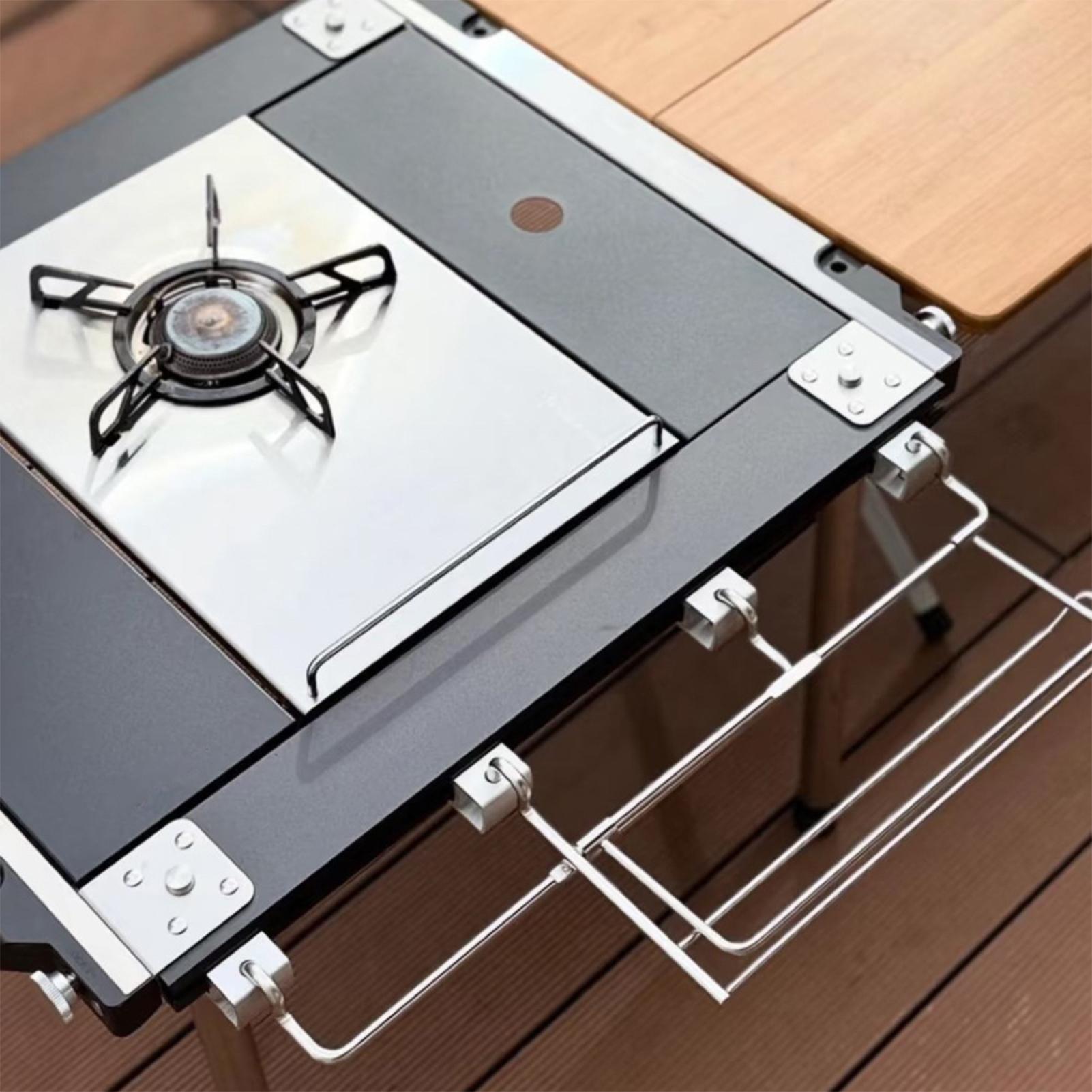 مشبك منزلق لطاولة التخييم ملحق - مراجعة Outdoor Camping Kitchen Setup وسعره