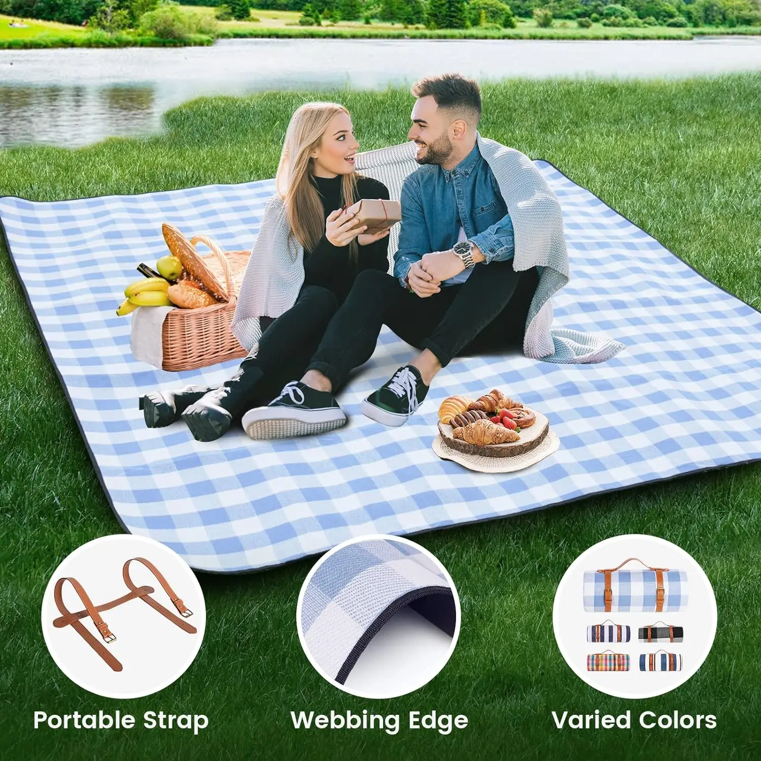 بطانية نزهة كبيرة الحجم من ZHU - مراجعة Outdoor Camping Rug وسعره