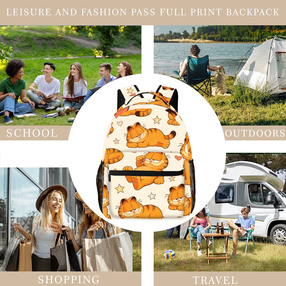 حقيبة ظهر مضحكة على شكل غارفيل - مراجعة Outdoor Camping Backpack وسعره