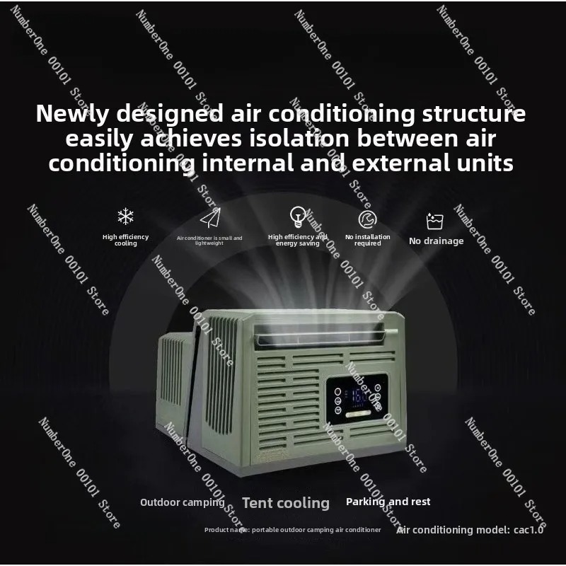 مكيف هواء متنقل يعمل بالتيار ا - مراجعة Outdoor Camping Air Conditioner وسعره