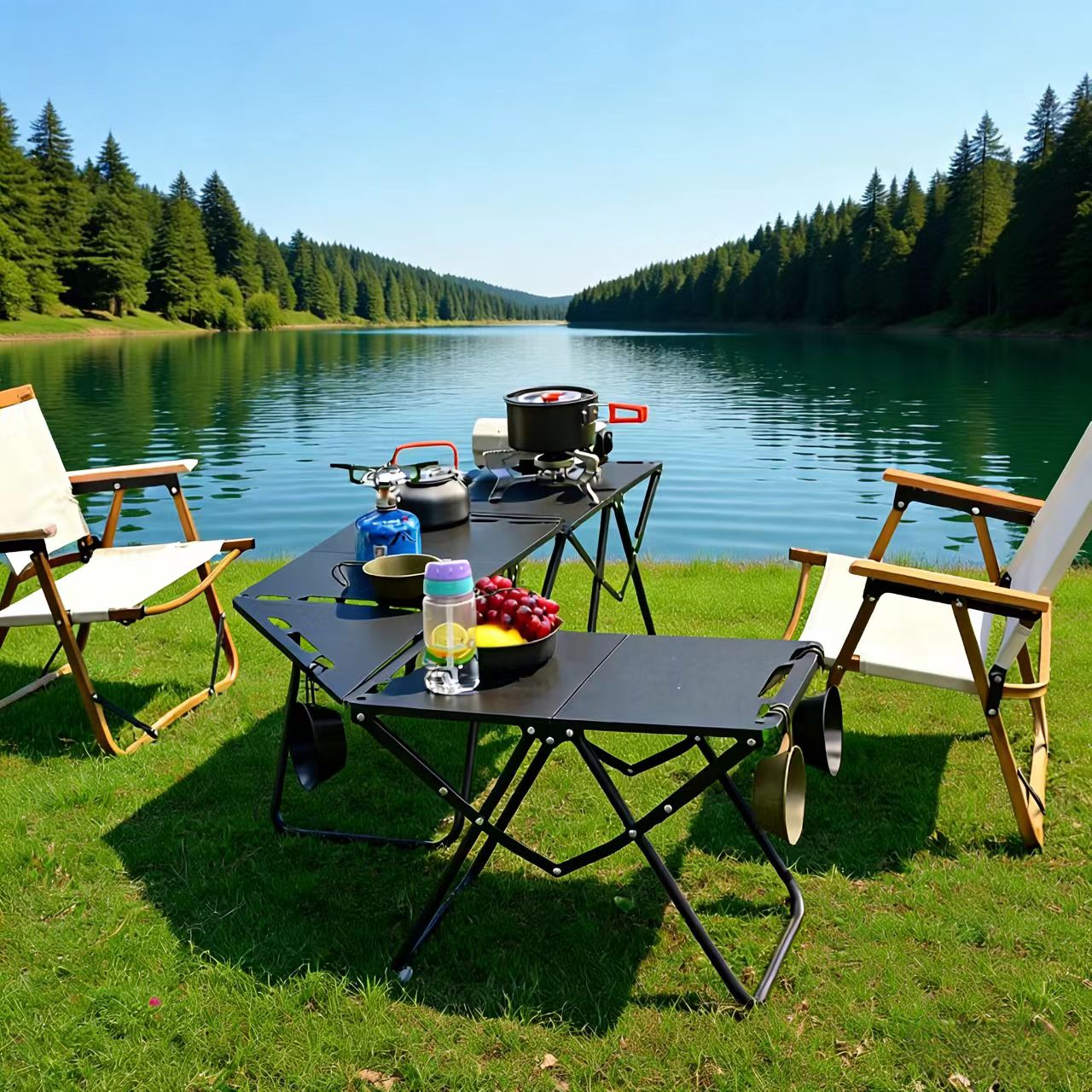 طاولة تكتيكية قابلة للطي من ال - مراجعة Outdoor Camping Kitchen Setup وسعره